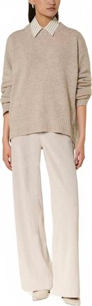 Raffaello Rossi Miru Soft Corduroy Pant In Beige