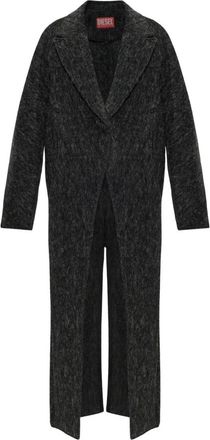 Diesel Long W-Sayta Jas - Dames - Lange truien - Grijs - S - Wol - Truien & Vesten