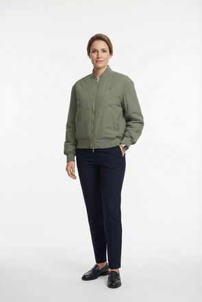 Calvin Klein Jeans Bomberjacke CALVIN KLEIN JEANS, Damen, Gr. XXL (46), dusty olive, Web, Obermaterial: 100% Polyamid, unifarben, regular fit normal, Rundhals, eingesetz