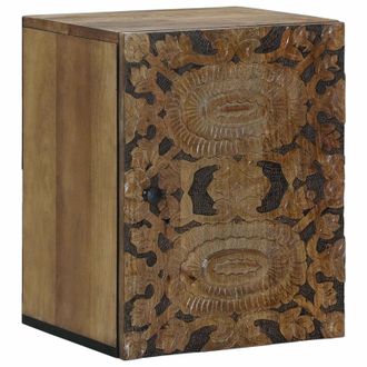 vidaXL Gabinete Colgante De Ba&ntilde;o Con Puerta Marr&oacute;n 38 X 33,5 X 48 Cm Vidaxl