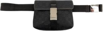 Gucci Pre-owned Canvas Belt Bag - Dames - Vintage Heuptassen - Zwart - ONE Size - Vintage
