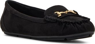 Anne Klein Hewlett Bit Loafer in Black Suede at Nordstrom, Size 5.5