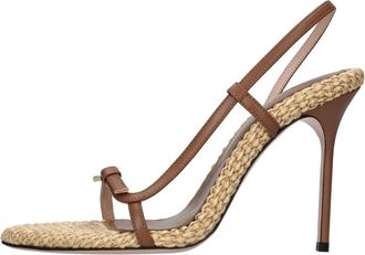 Gedebe Gedebe Sandalen - Dames - Sandalen met hakken - Bruin - 38 EU - Leer - Schoenen