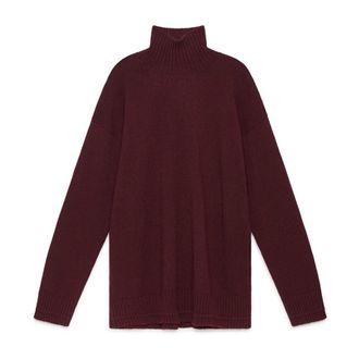 Maliparmi Turtlenecks, female, Red, L, Cashmere Merinos Knitwear