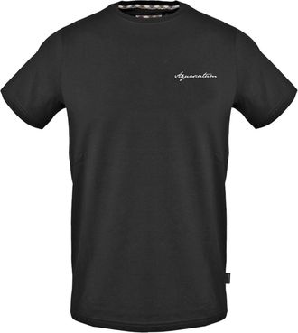 Aquascutum Heren Logo Crew Neck Regular T-shirt (Zwart)