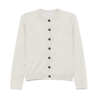 Brunello Cucinelli Cardigan - Dames - Truien - Grijs - Maat: S