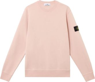 Stone Island Cotton Fleece Crewneck Sweatshirt - Heren - Sweatshirts - Roze - S - Katoen - Hoodies & sweatvesten