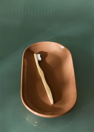 Mango Vassoio bagno ceramica finitura lucida arancione tostato - Home - Taglia unica - MANGO HOME