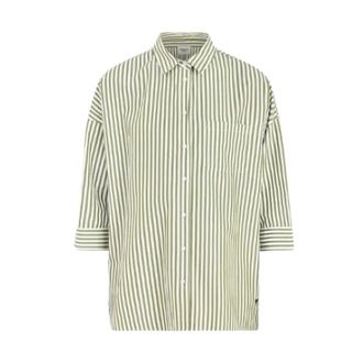 Max Mara Camisa de Popel&iacute;n de Algod&oacute;n Puro - Blouses & Shirts - Mujer - Verde - 2XS