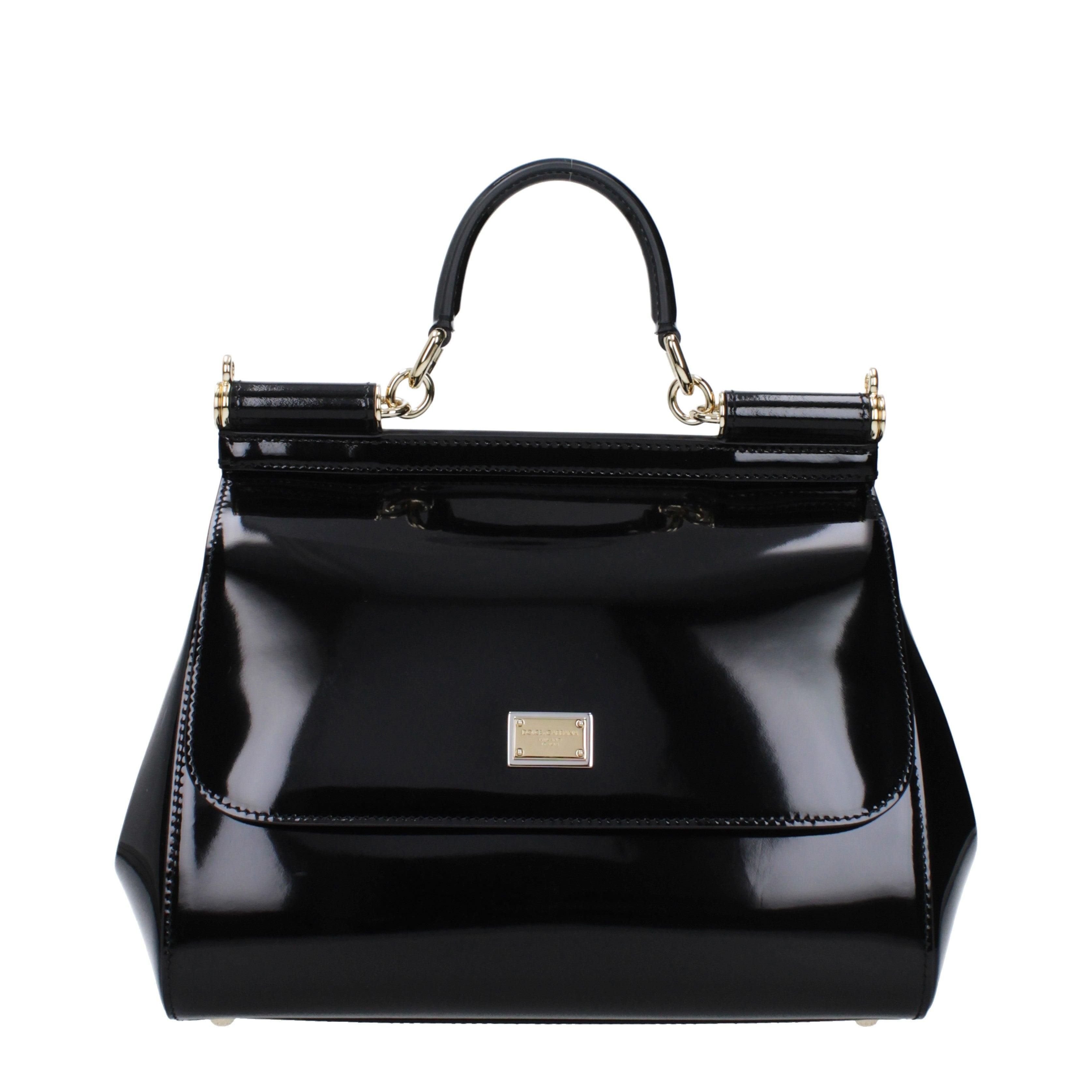 【関税&送料込】Dolce&Gabbana Medium Black Sicily Hand Bag Medium Sicily handbag