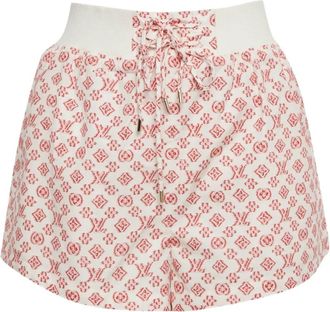 Louis Vuitton Shorts con monogramma e coulisse - Bianco
