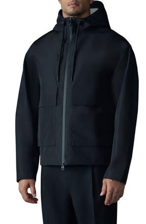 Mackage Eric Hooded Raincoat in Black-Trench at Nordstrom, Size 38