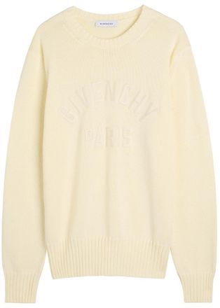 Givenchy Logo-embroidered Cotton Jumper - Ecru - XL