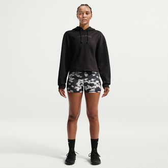 Nike Womens Nike Pro 3 Mid-Rise Printed Biker Shorts in Black | IO1252-010