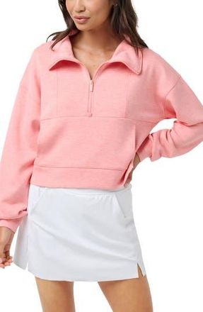 Travis Mathew Skyloft Half Zip Top in Heather Porcelain Rose at Nordstrom Rack, Size X-Large