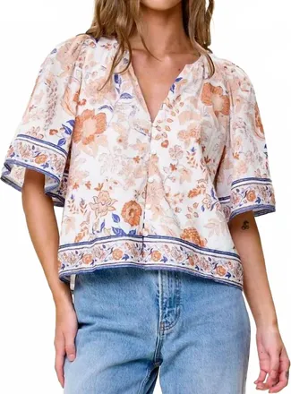 Cleobella Marin V-Neck Blouse In Bellavista