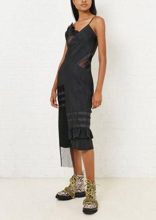 House Of Holland Black Ripstop Slip Dress