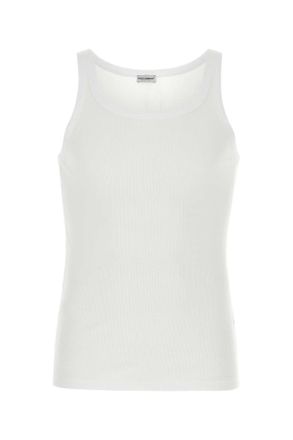 Dolce & Gabbana White Cotton Marcello Tank Top