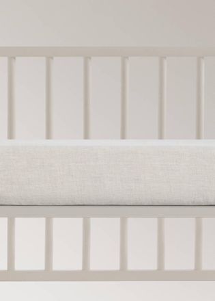 Mango Lenzuolo inferiore culla lino lavato beige - Home - 60x120x15cm - MANGO HOME