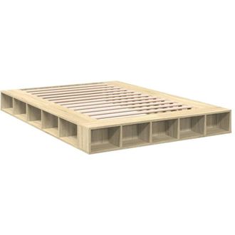 vidaXL Bed Frame without Mattress Sonoma Oak 150x200 cm King Size Vidaxl