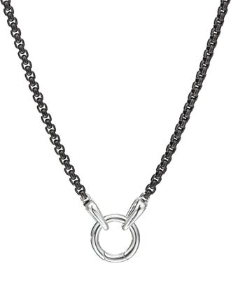 David Yurman Soepele Box schakelhalsketting met bedel (2.7mm) - Zilver