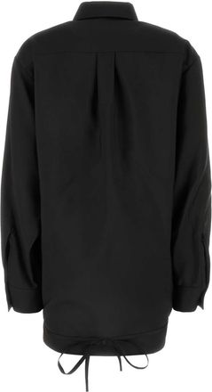 Valentino Garavani Womens Black Wool Blend Shirt Nero Exterior: Mohair Silk Camicie