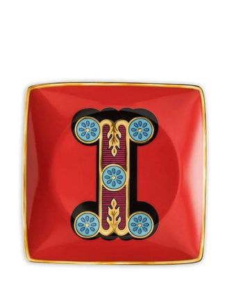 Versace Holiday Alphabet plate - unisex - Porcelain - One Size - Red