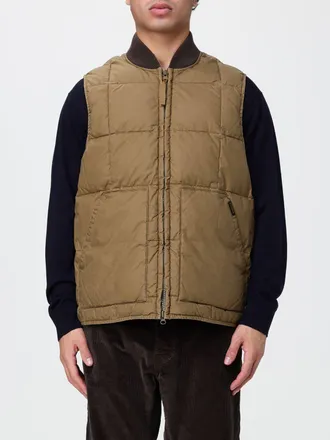 Filson Gilet imbottito Heritage trapuntato con collo bomber e logo ricamato