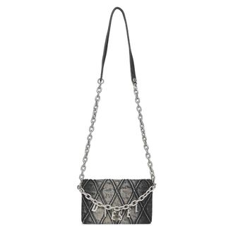 Diesel Quilted Denim Chain Bag Black