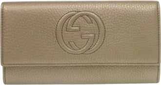 Gucci Soho Champagne Gold Coin Purse/Coin Case (Pre-Owned)