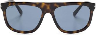 Gucci Tortoiseshell Wayfarer-frame Sunglasses