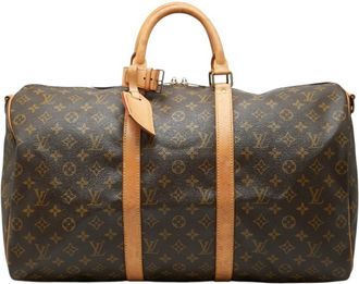 Louis Vuitton Brown Pvc Leather Boston Bag (Pre-Owned)