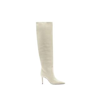 Scarosso Heeled Boots, female, Beige, Size: 7 1/2 US Carra Boots
