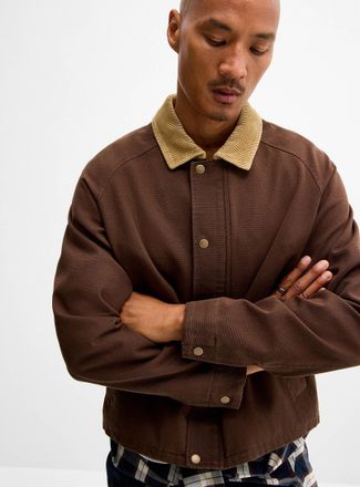 Le 31 Mens Corduroy-collar workwear jacket