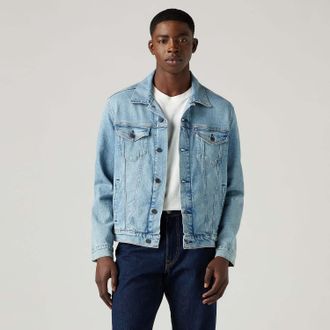 Levi's Mens Levis The Trucker Jacket in Light Blue Cotton - Size Medium