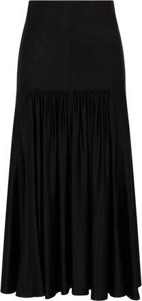 Paco Rabanne button-embellished draped skirt - women - Viscose/Elastane - 38 - Black
