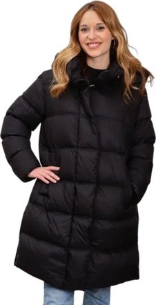 Geox Lange Ademende Jas - Dames - Parka Jassen - Blauw - 2XL - Katoen - Jassen