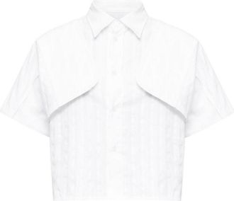 Maison Margiela White Grey Jacquard Shirt