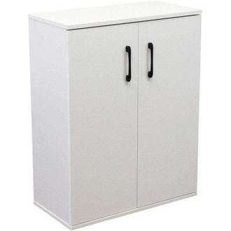 No Brand Mobile credenza tuttopiani in legno bianco con 3 ripiani interni Benny