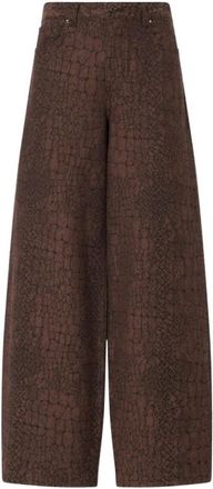 Liu Jo Wide Jeans - Dames - Loose Fit Jeans - Bruin - W29 - Katoen - Jeans