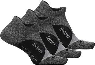 Feetures Elite Light Cushion No Show Tab 3-Pair Pack No Show Socks Shoes Gray : MD (US Mens Shoe 6-8.5 - Womens Shoe 7-9.5), Nylon/Spandex