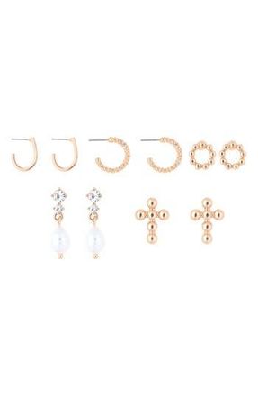 ZAXIE Set of 5 Earrings Set in Gold at Nordstrom Rack