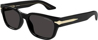 Montblanc Mb 0479S Zonnebril - unisex - Zonnebrillen - Zwart - 55 MM - Nylon - Accessoires