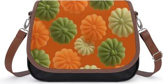 Generic Pumpkin Candies Candy Womens Crossbody Bag Fashion Shoulder Handbags Message Tote Bag with Adjustable Strap