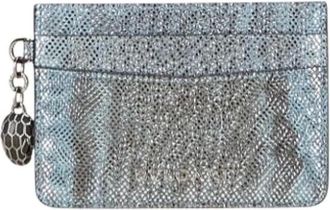 Bulgari Pre-owned Wallets, female, Blue, Size: ONE SIZE Pre-owned Leather Wallet