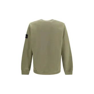 Stone Island Stretch Cotton Fleece Sweatshirt - Beige
