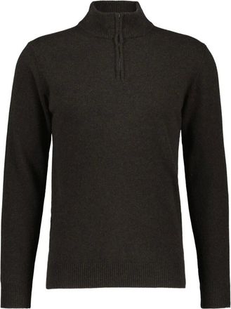 Daniele Fiesoli Half-Zip Knit - Heren - Truien - Bruin - Maat: L Wol