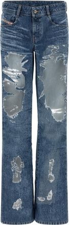 Diesel Blue Straight Low Rise Jeans