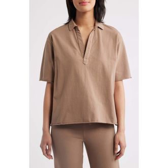 Frank & Eileen Patty Popover Henley Top in Toasted at Nordstrom Rack, Size X-Small