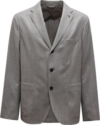 PESERICO Wollen jas in grijs palladium - Heren - Blazers - Grijs - XL - Wol - Jassen